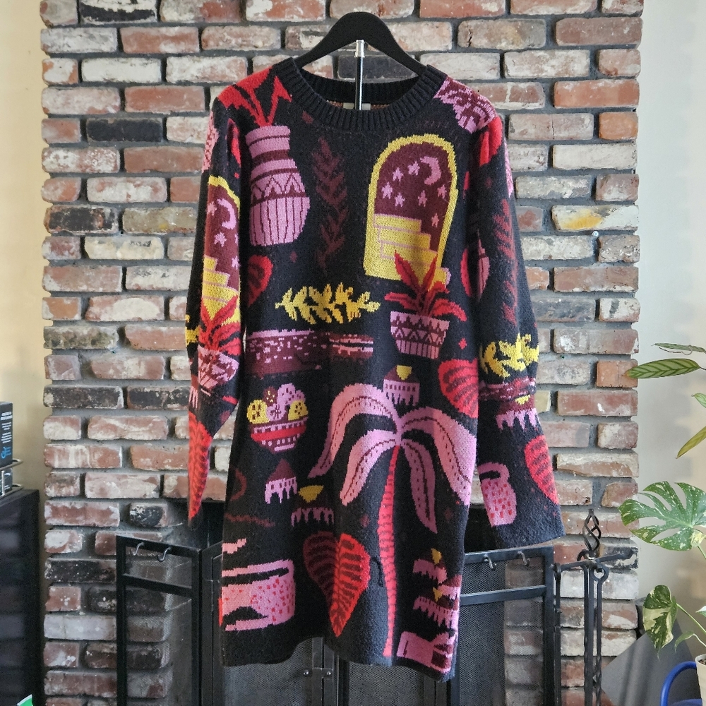 Farm Rio Tropical Magic Sweater Dress